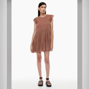 Wilfred Aritzia Sidonie Babydoll Tiered Dress Size Small